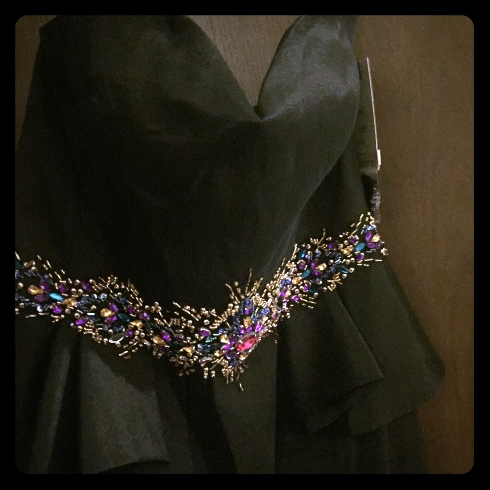Peplum trumpet gown